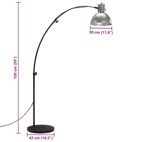  Lampa stojąca, 25 W, srebro vintage, 150 cm, E27