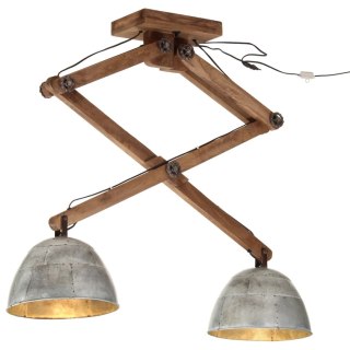  Lampa sufitowa 25 W, srebro vintage, 29x18x85 cm, E27