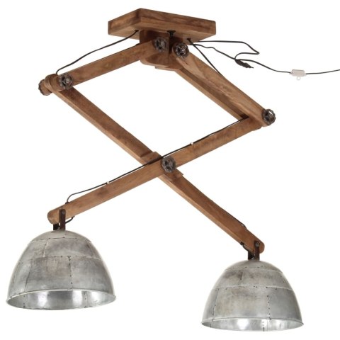  Lampa sufitowa 25 W, srebro vintage, 29x18x85 cm, E27