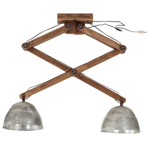  Lampa sufitowa 25 W, srebro vintage, 29x18x85 cm, E27