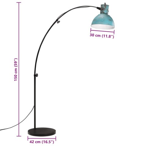  Lampa stojąca, 25 W, postarzany niebieski, 150 cm, E27