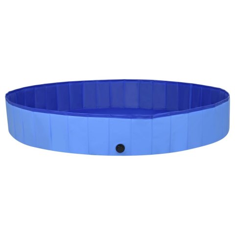  Składany basen dla psa, niebieski, 200x30 cm, PVC
