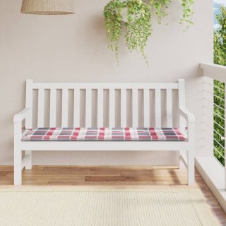  Poduszka na ławkę ogrodową, czerwona krata, 150x50x3cm, tkanina