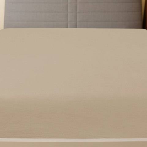  Prześcieradła, 2 szt., taupe, 90x200 cm, dżersej bawełniany