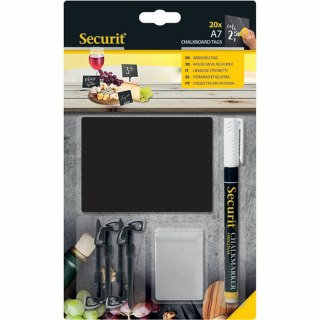 Deska Securit Ze wsparciem Set 7,4 × 10,5 cm 20 Sztuk Czarny