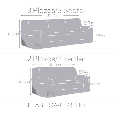 Komplet pokrowców na sofę Eysa TROYA Brązowy 70 x 110 x 210 cm 2 Części