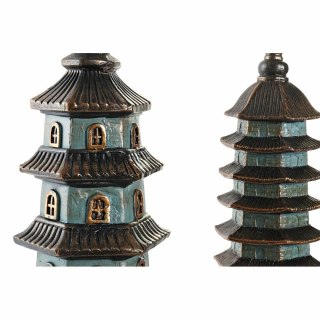 Figurka Dekoracyjna DKD Home Decor 15 x 17 x 50 cm Turkusowy Orientalny (2 Sztuk)