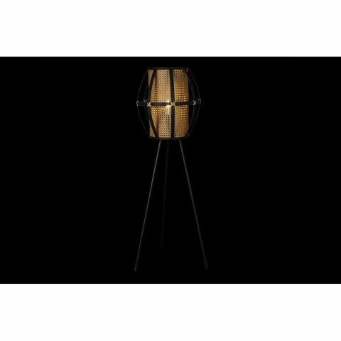 Lampa Stojąca DKD Home Decor Brązowy Czarny Metal Bambus 50 W 220 V 38 x 38 x 119 cm