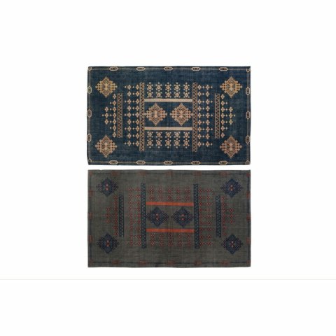 Dywan DKD Home Decor 120 x 180 x 0,4 cm Niebieski Pomarańczowy Poliester Arabia (2 Sztuk)