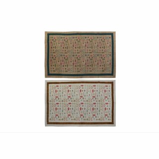 Dywan DKD Home Decor 120 x 180 x 0,4 cm Poliester Biały Ikat Boho (2 Sztuk)