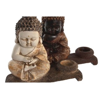 Figurka Dekoracyjna DKD Home Decor 22 x 8,2 x 23 cm Czerwony Beżowy Budda Orientalny (4 Części)