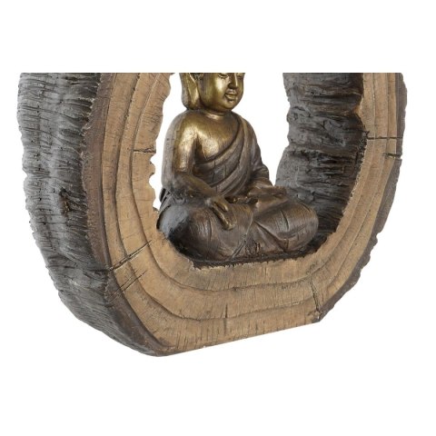 Figurka Dekoracyjna DKD Home Decor 40 x 13 x 40 cm Złoty Brązowy Budda Orientalny (2 Sztuk)