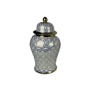 Szkatułka DKD Home Decor Porcelana Złoty Biały Orientalny (22 x 22 x 42 cm)