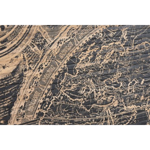 Dekoracja ścienna Home ESPRIT Czarny Naturalny Mapa Świata 149 x 2 x 105 cm