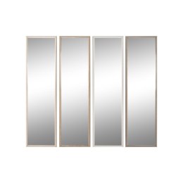 Lustro ścienne Home ESPRIT Biały Brązowy Beżowy Szary Szkło polistyrenu 33,2 x 3 x 125 cm (4 Sztuk)