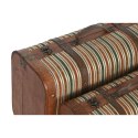 Zestaw kufrów Home ESPRIT Brązowy Wielokolorowy Drewno Płótno Kolonialny 60 x 24 x 37,5 cm (2 Sztuk)