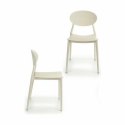 Krzesło do Jadalni Biały Plastikowy 41 x 81 x 49 cm (4 Sztuk)