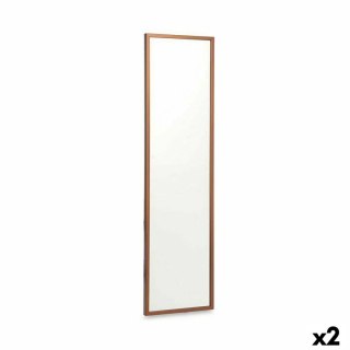 Lustro ścienne 30 x 120 cm Brąz Drewno MDF (2 Sztuk)