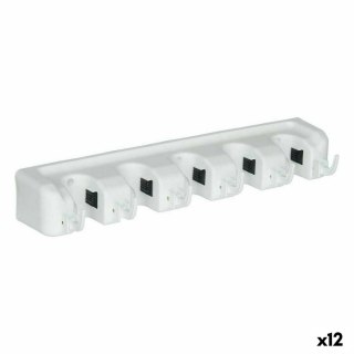 Uchwyt Przybory czyszczące Biały Guma naturalna polipropylen 4,3 x 8,5 x 6 cm (12 Sztuk)