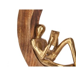 Figurka Dekoracyjna Czytanie Złoty Metal 26 x 25 x 7 cm (6 Sztuk)