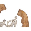Figurka Dekoracyjna Rodzina Srebrzysty Metal 24,5 x 24,5 x 5 cm (6 Sztuk)