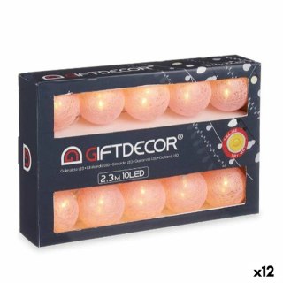 Girlanda z Lampkami LED Lopta Różowy 2,3 m (12 Sztuk)