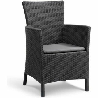 Fotel ogrodowy Allibert by KETER 215526 Szary Grafit Rattan 62 x 60 x 89 cm