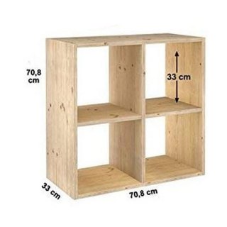 Półki Astigarraga 2x2 Dinamic Sosna (70,8 x 70,8 x 33 cm)