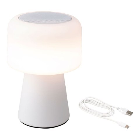 Lampa LED z głośnikiem Bluetooth i bezprzewodową ładowarką Lumineo 894417 Biały 22,5 cm Wielokrotnego ładowania