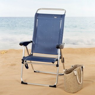 Fotel plażowy Aktive Granatowy 47 x 108 x 59 cm (2 Sztuk)