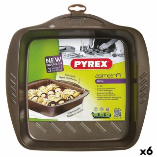 Forma do pieczenia Pyrex Asimetria Kwadratowy Czarny Metal 24 x 24 cm (6 Sztuk)