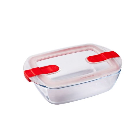 Hermetyczne pudełko na lunch Pyrex Cook&heat 1,1 L 24 x 15,5 x 7 cm Przezroczysty Szkło (5 Sztuk)