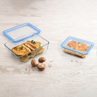 Hermetyczne pudełko na lunch Pyrex Pure Glass Przezroczysty Szkło (2,6 L) (4 Sztuk)