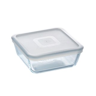 Kwadratowe pudełko na lunch z pokrywką Pyrex Cook&freeze 850 ml 14 x 14 cm Przezroczysty Szkło Silikon (6 Sztuk)