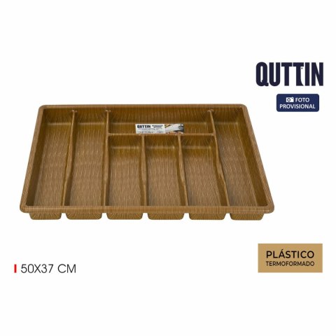 Organizer na Sztućce Quttin 50 x 37 cm Tworzywo termoplastyczne (12 Sztuk)