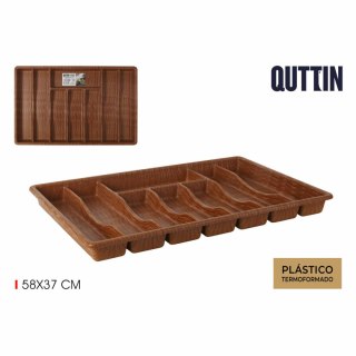 Organizer na Sztućce Quttin 59 x 38 cm Tworzywo termoplastyczne (12 Sztuk)