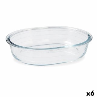 Półmisek Kuchenny Pyrex Classic Owalne Przezroczysty Szkło 25 x 20 x 6 cm (6 Sztuk)