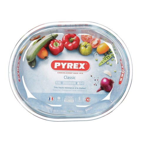 Półmisek Kuchenny Pyrex Classic Owalne Przezroczysty Szkło 25 x 20 x 6 cm (6 Sztuk)