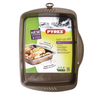 Prostokątna forma Pyrex Asimetria Czarny Metal 35 x 27 cm Prostokątny (6 Sztuk)