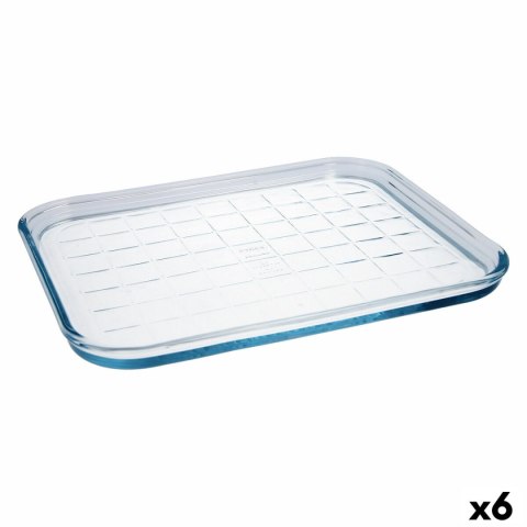 Prostokątna forma Pyrex Classic Vidrio Przezroczysty Szkło 33 x 27 x 2 cm Płaski (6 Sztuk)