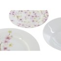 Zestaw Obiadowy Home ESPRIT Biały Kolor Zielony Różowy Porcelana 18 Części 27 x 27 x 2 cm