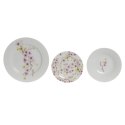 Zestaw Obiadowy Home ESPRIT Biały Kolor Zielony Różowy Porcelana 18 Części 27 x 27 x 2 cm