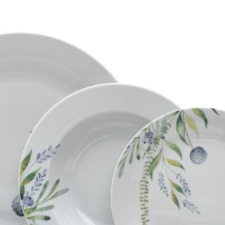 Naczynia 18 Części Porcelana Lawenda