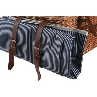 Koszyk DKD Home Decor Picnic Brązowy Granatowy wiklinowy 46 x 30 x 20 cm