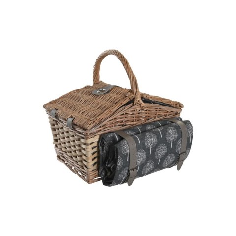 Koszyk DKD Home Decor Picnic Szary Naturalny Drewno wiklinowy 40 x 28 x 19 cm