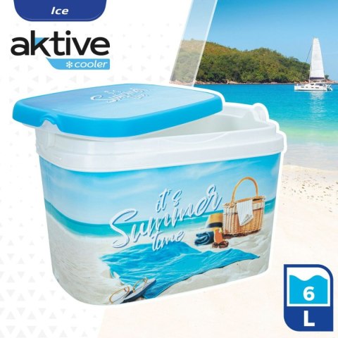 Zestaw do Ping Ponga Aktive Summer Beach Plastikowy 6 L 29 x 20 x 19,5 cm (8 Sztuk)