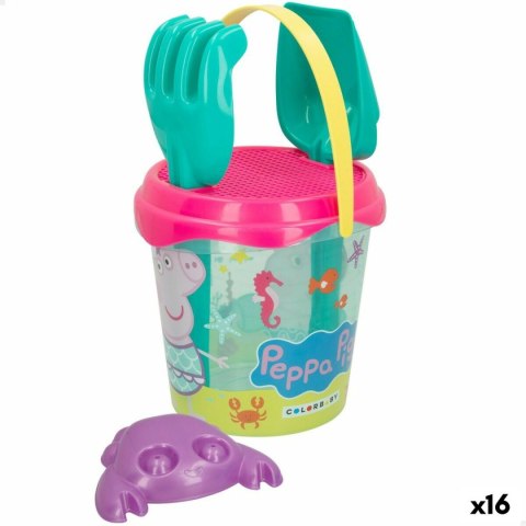 Zestaw zabawek plażowych Peppa Pig Ø 18 cm (16 Sztuk)