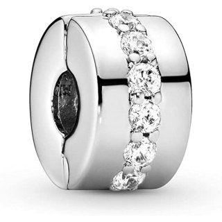 Kobiecy urok Pandora CLEAR SPARKLING ROW CLIP