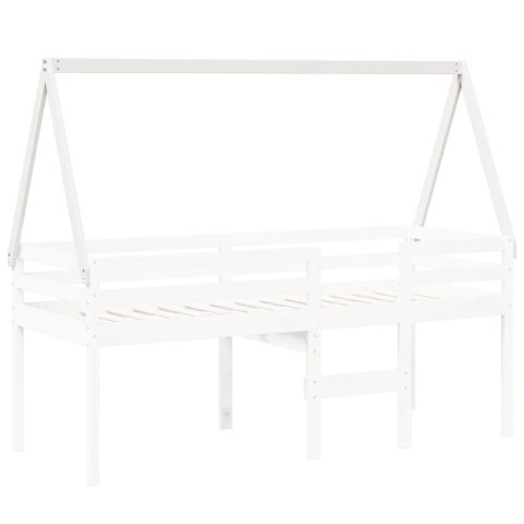  Daszek do łóżka dziecięcego, biały, 199x95,5x88 cm, sosnowy
