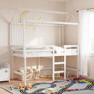  Daszek do łóżka dziecięcego, biały, 207x95,5x159 cm, sosnowy